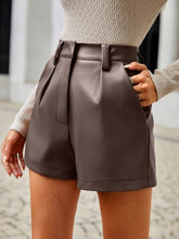 Clasi Ladies' Solid Color Pleated Shorts Khaki Shorts